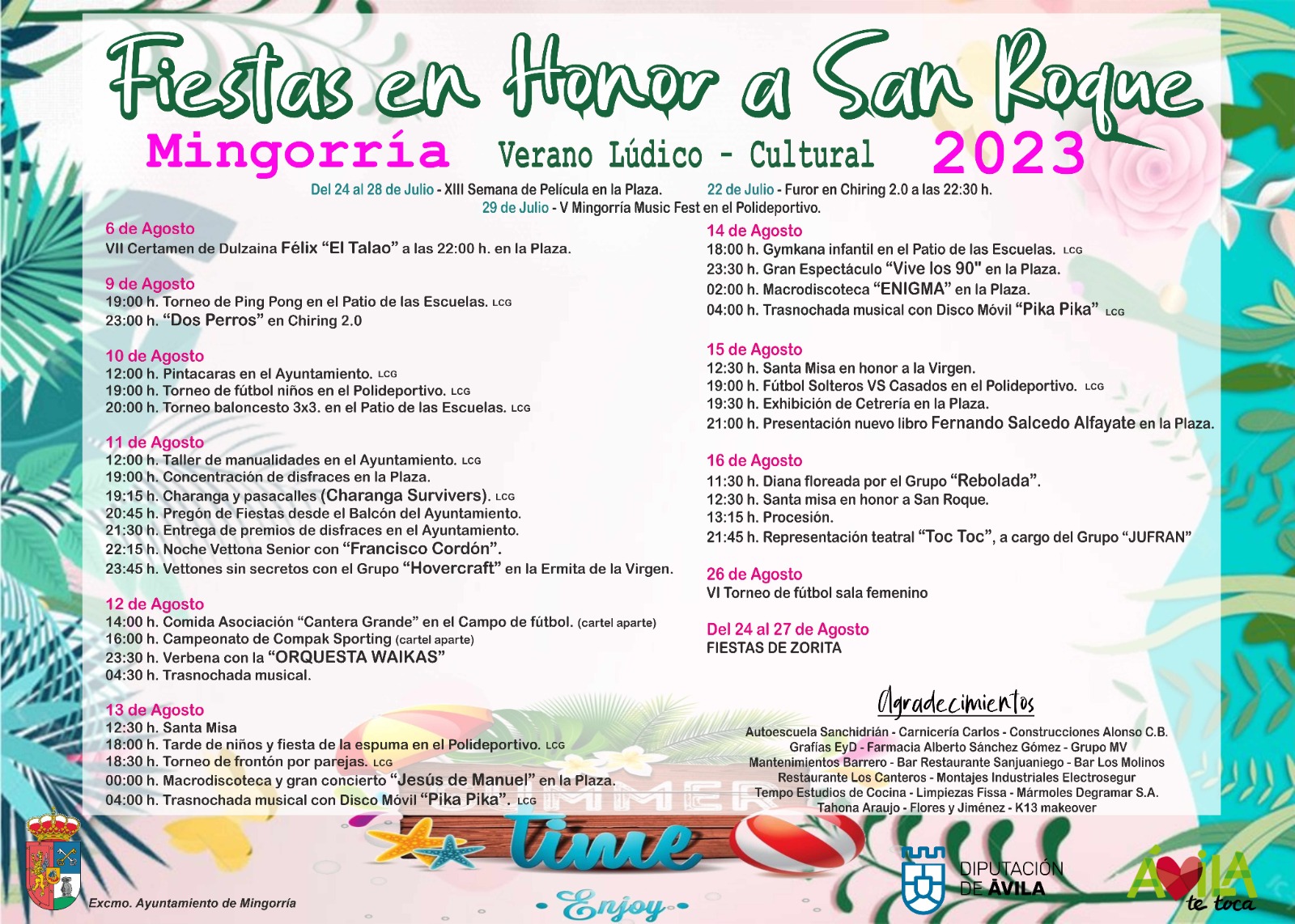 FIESTAS EN HONOR A SAN ROQUE 2023