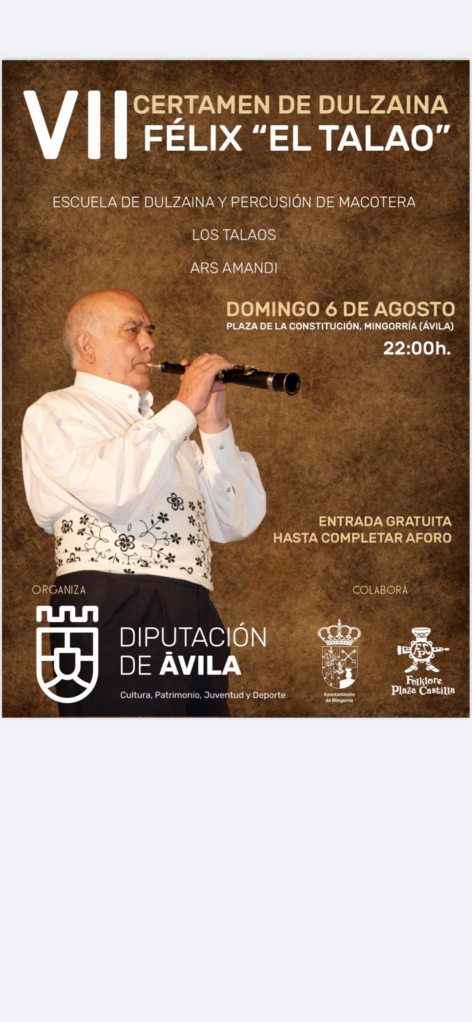 VII CERTAMEN DE DULZAINA FÉLIX “EL TALAO”