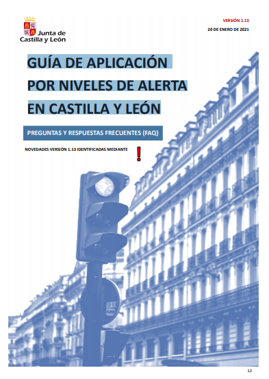 GUÍA DE APLICACIÓN POR NIVELES DE ALERTA EN CASTILLA Y LEÓN-PREGUNTAS FRECUENTES